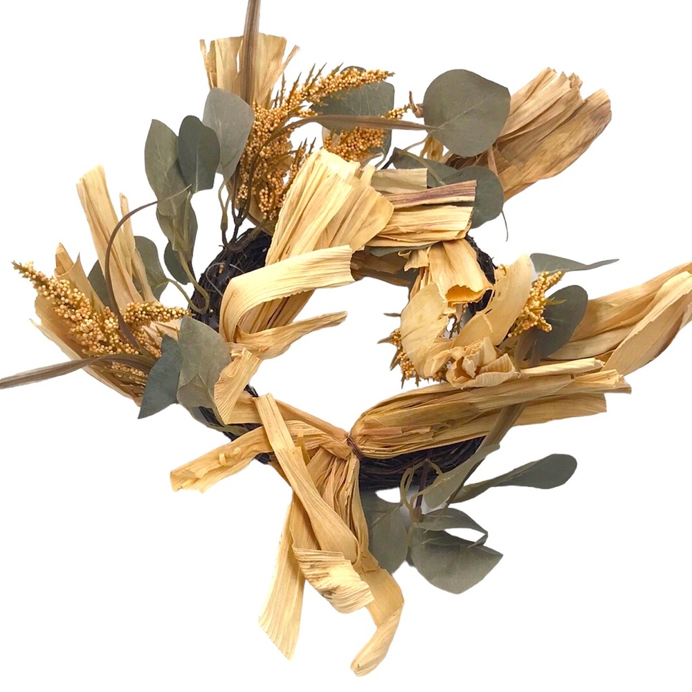 Mini Harvest Wreath Floral Arrangement Decor